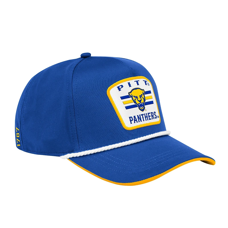 Casquette ajustable Colosseum Royal Pitt Panthers pour homme avec logo sur le podium