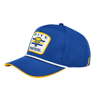 Casquette ajustable Colosseum Royal Pitt Panthers pour homme avec logo sur le podium