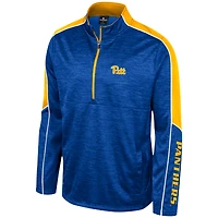 Veste demi-zippée chinée Colosseum Royal Pitt Panthers pour hommes