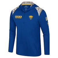 Veste à capuche fermeture éclair quart de tour pour homme Colosseum Royal Pitt Panthers OHT Military Appreciation