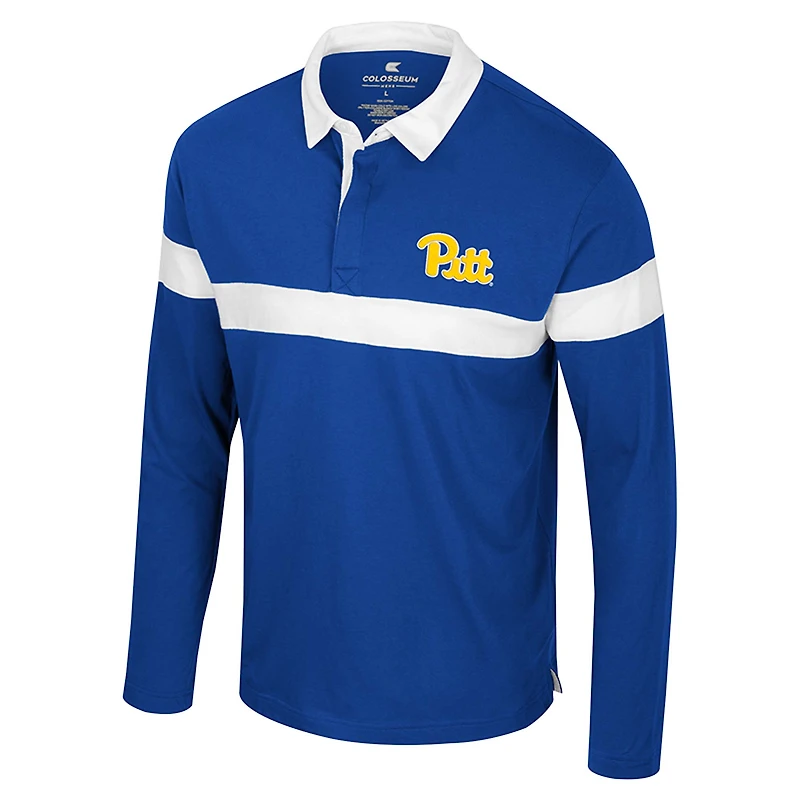 Polo à manches longues pour homme Colosseum Royal Pitt Panthers Too Cool For School