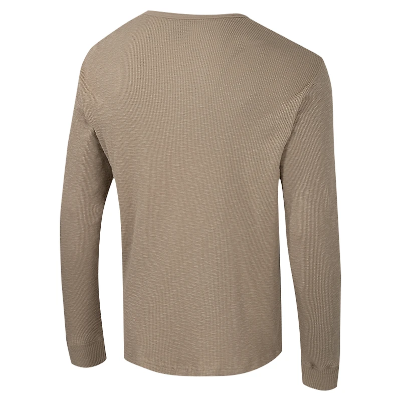 Men's Colosseum  Tan Pitt Panthers Great Outdoors Henley Long Sleeve Shirt