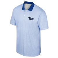 Men's Colosseum White/Royal Pitt Panthers Print Stripe Polo