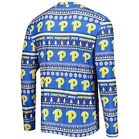 Men's Concepts Sport Royal Pitt Panthers Swivel Long Sleeve Top & Pants Sleep Set