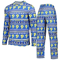 Men's Concepts Sport Royal Pitt Panthers Swivel Long Sleeve Top & Pants Sleep Set