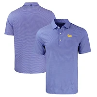 Men's Cutter & Buck  Royal Pitt Panthers Forge Eco Double Stripe Stretch Recycled Polo