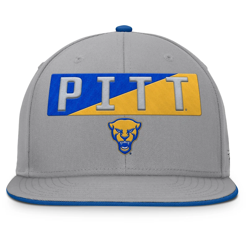 Men's Fanatics Gray Pitt Panthers Duo Snapback Hat