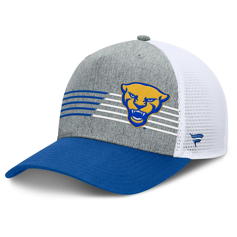 Men's Fanatics Heather Gray/Royal Pitt Panthers Profile Trucker Adjustable Hat
