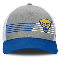 Casquette ajustable Fanatics pour hommes, gris chiné/bleu royal Pitt Panthers Profile Trucker