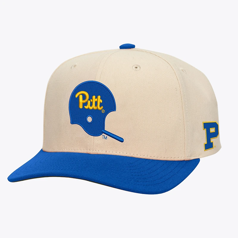 Men's Mitchell & Ness Cream/Royal Pitt Panthers Two-Tone Pro Crown Adjustable Hat