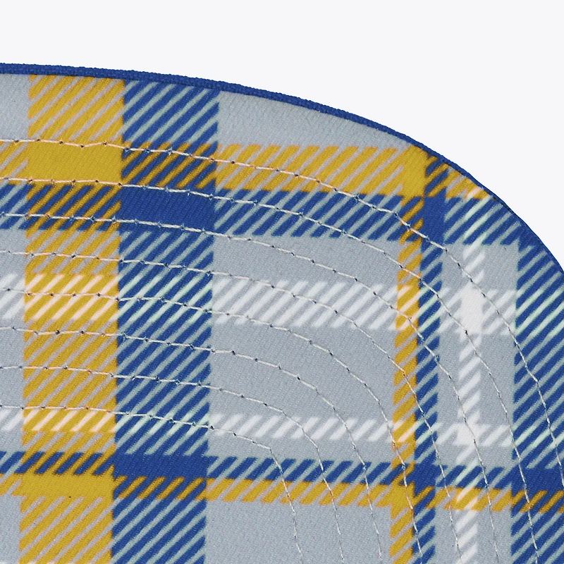 Men's Mitchell & Ness  Gray/Royal Pitt Panthers Plaid OG Snapback Hat