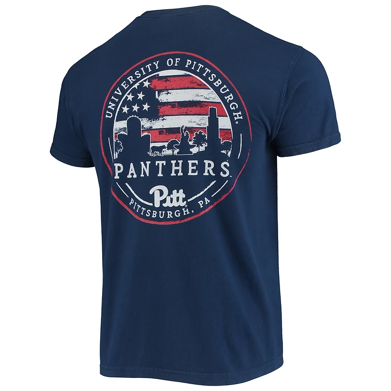T-shirt Homme Bleu Marine Pitt Panthers Campus Americana