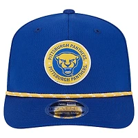 Casquette extensible à boutons-pression COOLERA 9SEVENTY pour homme des Pitt Panthers de New Era bleu