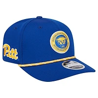 Casquette extensible à boutons-pression COOLERA 9SEVENTY pour homme des Pitt Panthers de New Era bleu