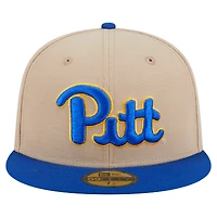 Casquette ajustée bicolore 59FIFTY kaki des Pitt Panthers de New Era pour homme