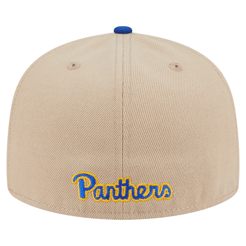 Casquette ajustée bicolore 59FIFTY kaki des Pitt Panthers de New Era pour homme