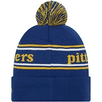Men's New Era Royal Pitt Panthers Marquee Cuffed Knit Hat with Pom