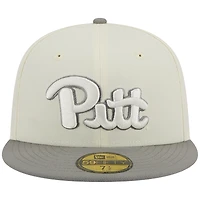 Casquette ajustée 59FIFTY Stone/Grey Pitt Panthers Chrome & Concrete New Era pour homme