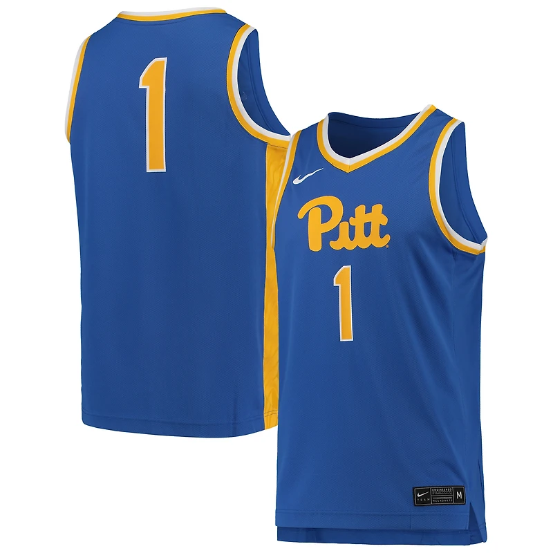 Maillot de basketball réplique l'équipe des Royal Pitt Panthers, numéro 1, pour homme, Nike.