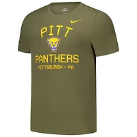 T-shirt de performance Nike Olive Pitt Panthers 2024 Military Appreciation pour homme
