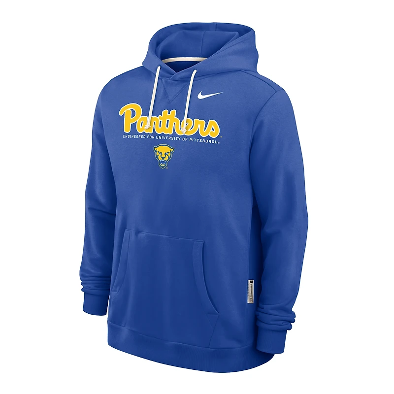 Sweat à capuche Nike Royal Pitt Panthers 2025 Sideline Standard Issue Dri-FIT pour homme