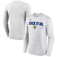 Men's Nike  White Pitt Panthers 2026 On-Court Bench Long Sleeve T-Shirt