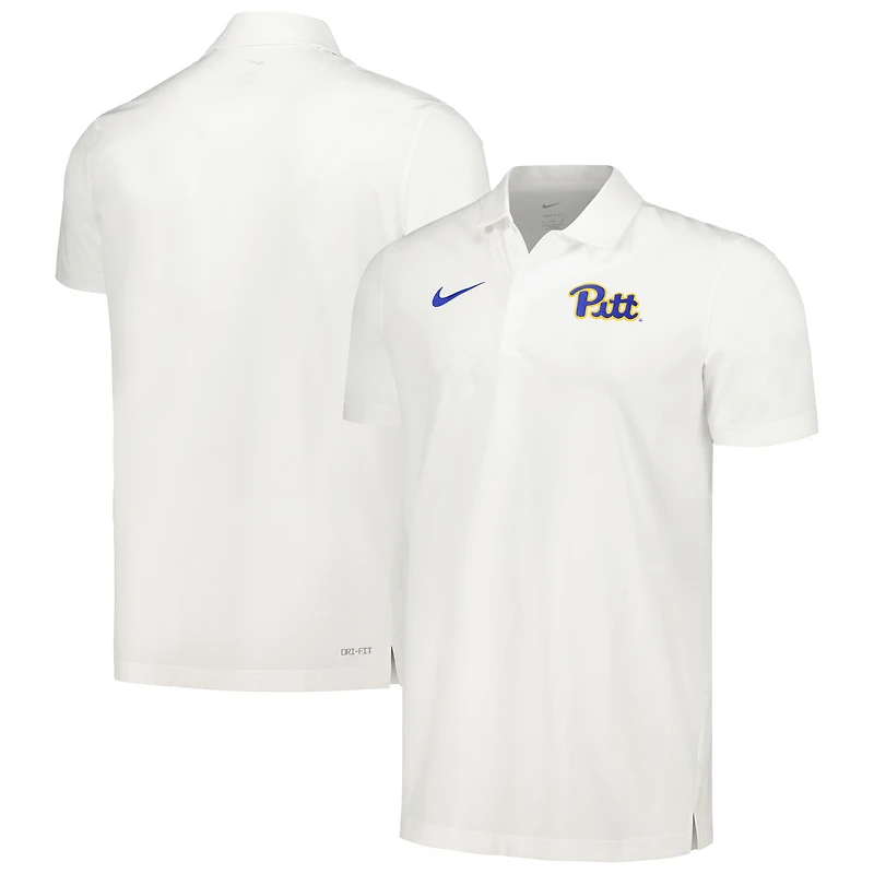 Men's Nike White Pitt Panthers Sideline Polo