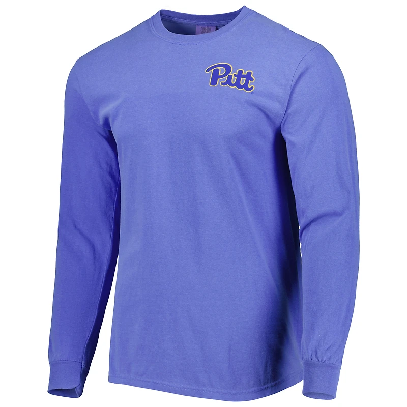 Men's Royal Pitt Panthers Circle Campus Scene Long Sleeve T-Shirt