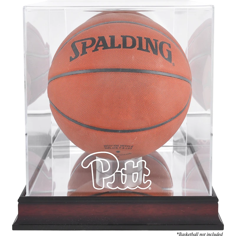 Pittsburgh Panthers Mahogany Antique Finish Basketball Display Case with Mirror Back