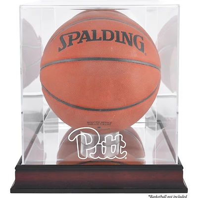 Vitrine de présentation pour ballon de basket Pittsburgh Panthers en acajou finition antique avec fond miroir