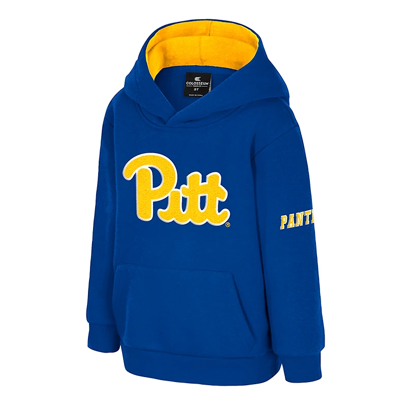 Toddler Colosseum  Royal Pitt Panthers Big Logo Volume Fleece Pullover Hoodie