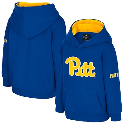 Toddler Colosseum  Royal Pitt Panthers Big Logo Volume Fleece Pullover Hoodie