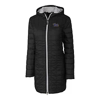Women's Cutter & Buck Black Pitt Panthers Rainier Primaloft Eco Hooded Long Coat