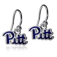 Boucles d'oreilles pendantes en émail argenté Dayna Designs Pitt Panthers pour femmes