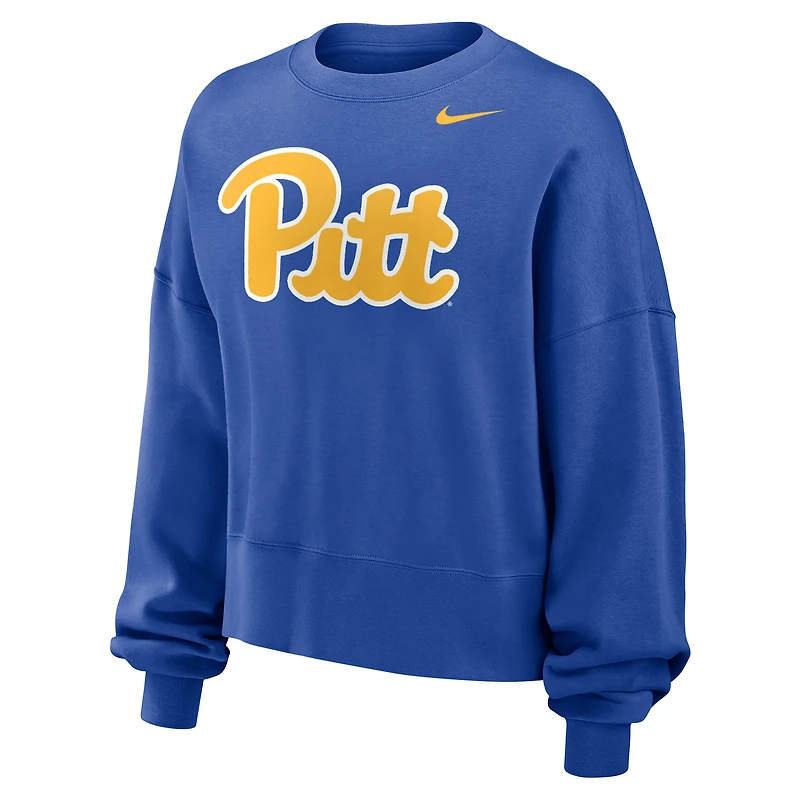 Women's Nike Royal Pitt Panthers Phoenix Fleece Pullover Sweatshirt