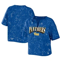 T-shirt court à encolure crantée WEAR by Erin Andrews Royal Pitt Panthers pour femme