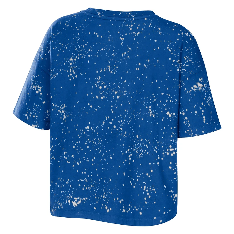 T-shirt court à encolure crantée WEAR by Erin Andrews Royal Pitt Panthers pour femme