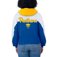 Sweat à capuche zippé color-block Royal Pitt Panthers pour femme WEAR by Erin Andrews