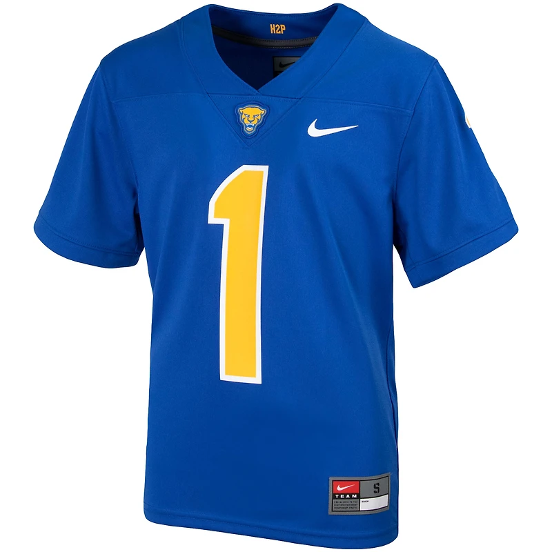 Youth Nike #1 Royal Pitt Panthers Untouchable Football Jersey
