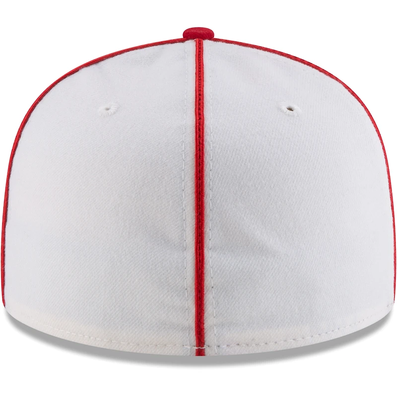 Casquette ajustée New Era Pittsburgh Crawfords Collection Cooperstown Turn Back The Clock 59FIFTY pour homme, blanc/rouge