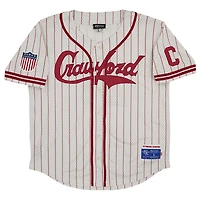 Men's Rings & Crwns #17 Cream Pittsburgh Crawfords Mesh Button-Down Replica Jersey
