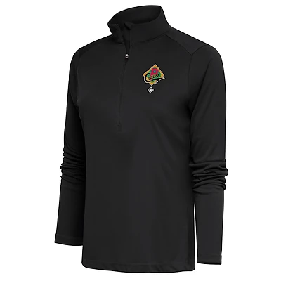 Pull-over demi-zippé Antigua Charcoal Pittsburgh Crawfords Tribute pour femme
