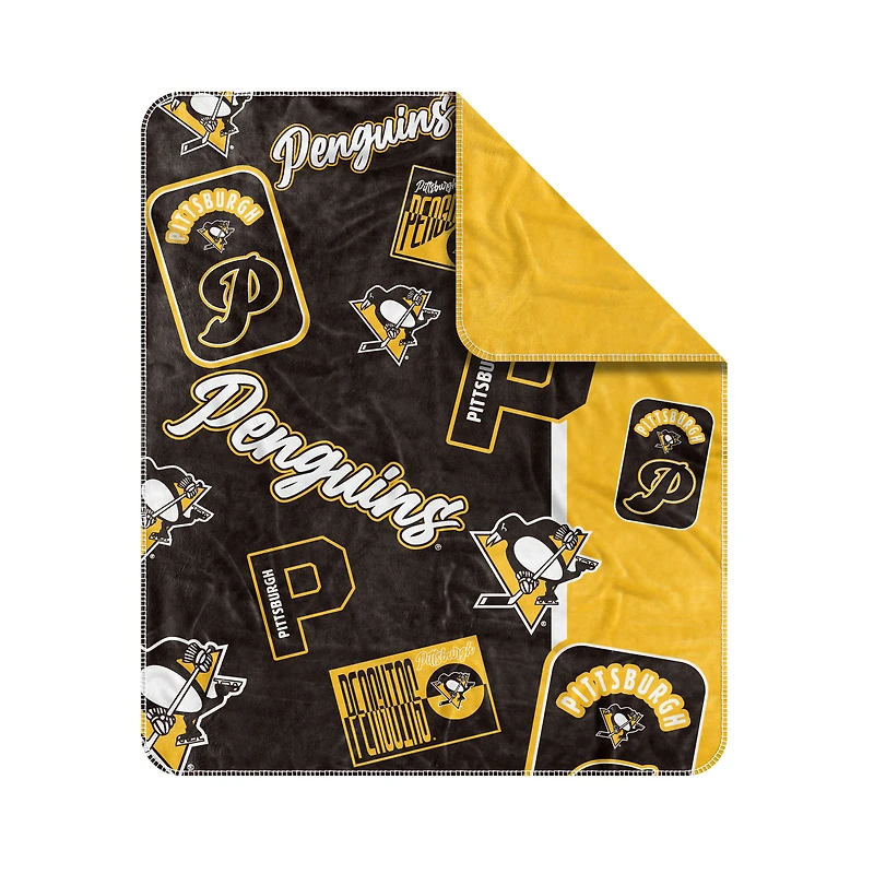  Pittsburgh Penguins 50" x 60" Dream Weave Throw Blanket