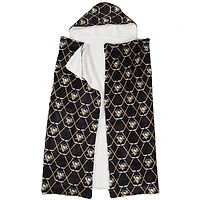 Couverture à capuche noire avec logo des Penguins de Pittsburgh (50 po x 70 po)
