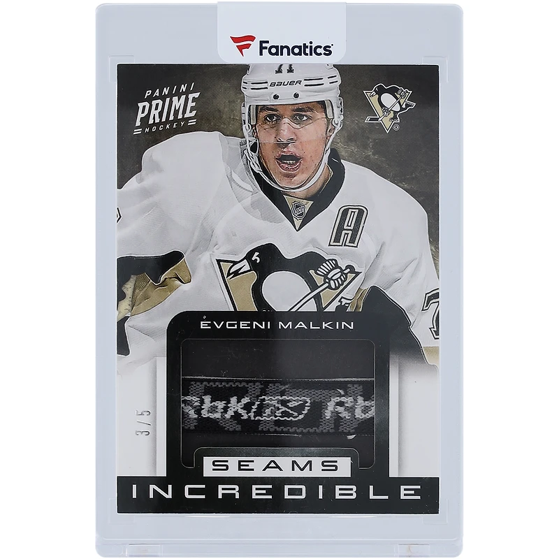 Evgeni Malkin Pittsburgh Penguins 2012-13 Panini Prime Game utilisé Reebok Relic #21 #3/5 Carte