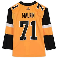 Evgeni Malkin Pittsburgh Penguins Autographed Gold Adidas Authentic Jersey