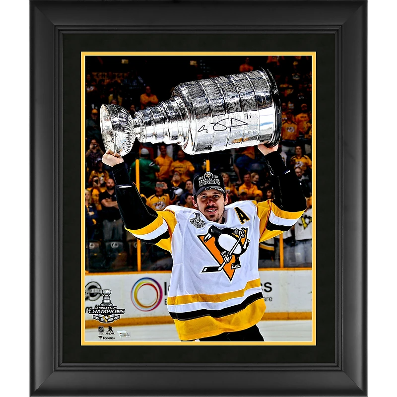 Evgeni Malkin Pittsburgh Penguins Framed 2017 Stanley Cup Champions Autographed 16" x 20" Raising Cup Photograph