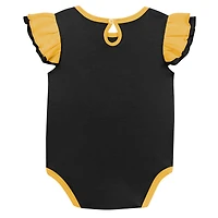 Girls Infant Black/Gold Pittsburgh Penguins Two-Pack Training Bodysuit Set