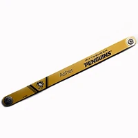 Gold Pittsburgh Penguins Personalized Leather Slim Bracelet