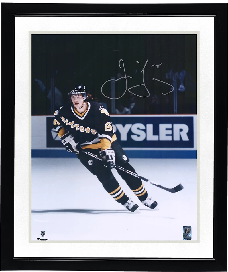 Jaromir Jagr Pittsburgh Penguins Autographed 16" x 20" Black Jersey Skating Photograph
